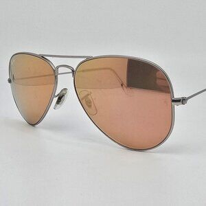 Ray-Ban RB3025 019/Z2 Aviator Matte Silver Frame Copper Flash Lens Sunglasses